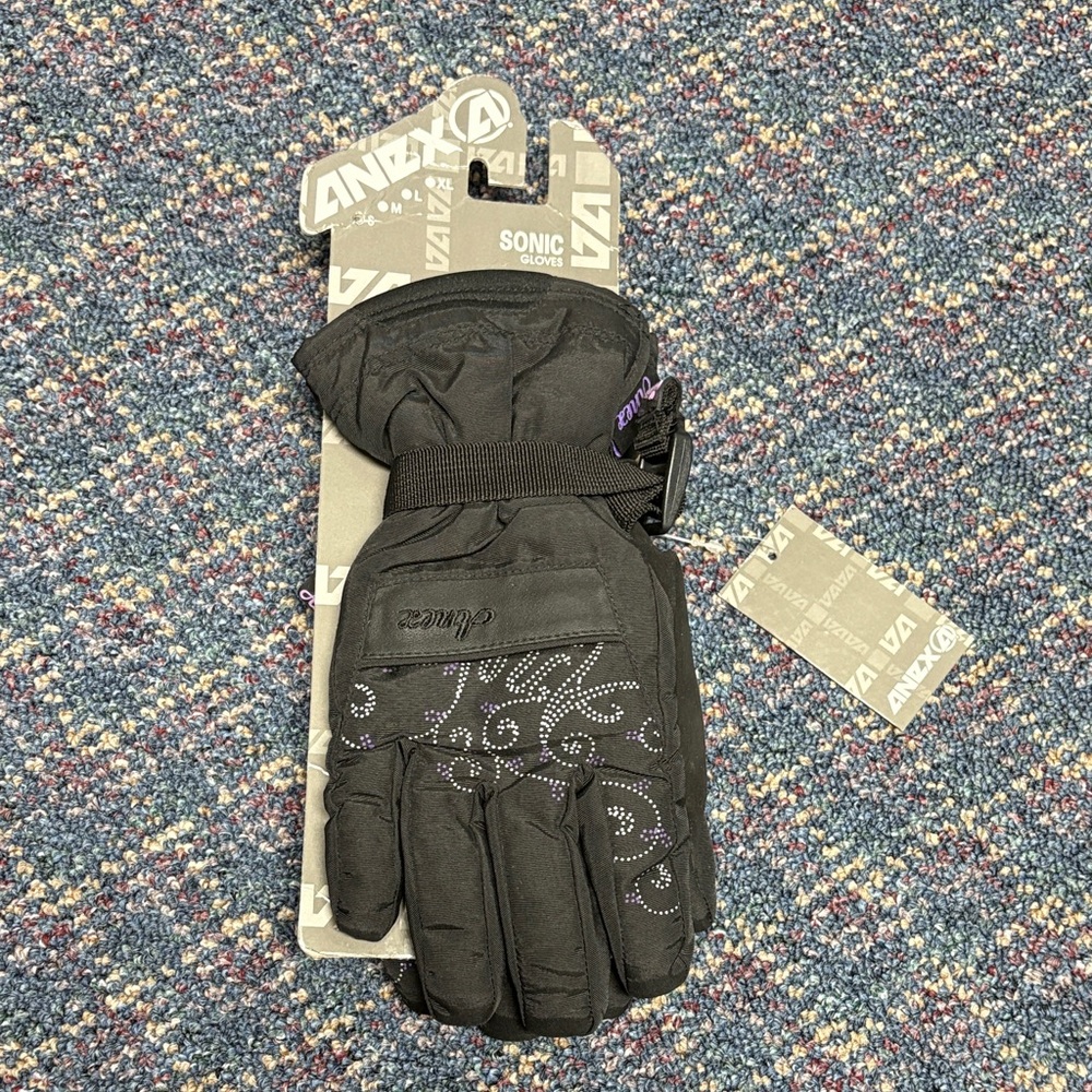 New Anex black womens waterproof sonic gloves